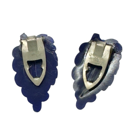 Vintage Acrylic Molded Purple Grape Dress Clips - Picture 6 of 8